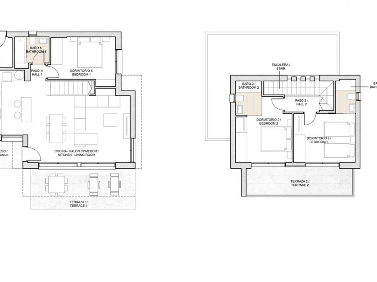 Ultra-modern detached villa in Vistabella Golf, Los Montesinos, with private garden and pool.