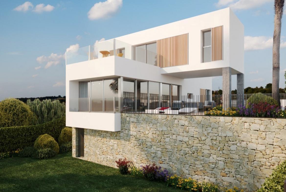 Luxurious Dinant design villa with private pool overlooking Finca Golf Resort in Costa Blanca.