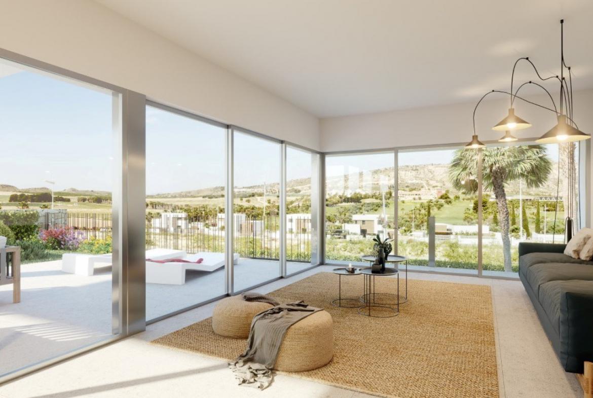 Luxurious Dinant design villa with private pool overlooking Finca Golf Resort in Costa Blanca.