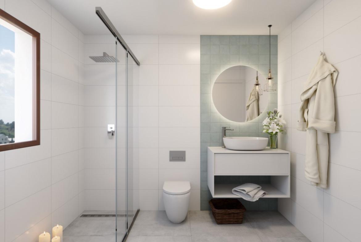 Semi-detached villas in Villamartin with views of the golf course and Mediterranean landscape.