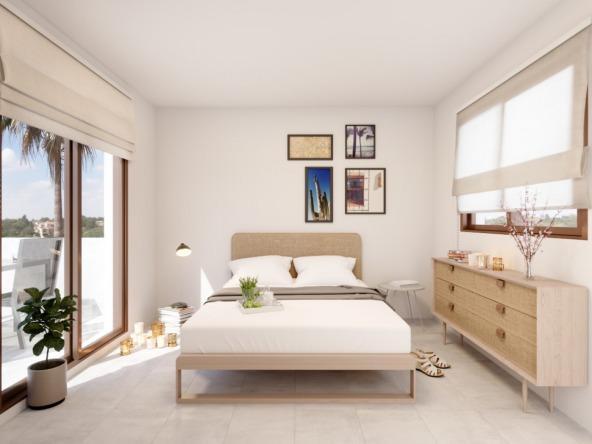 Semi-detached villas in Villamartin with views of the golf course and Mediterranean landscape.