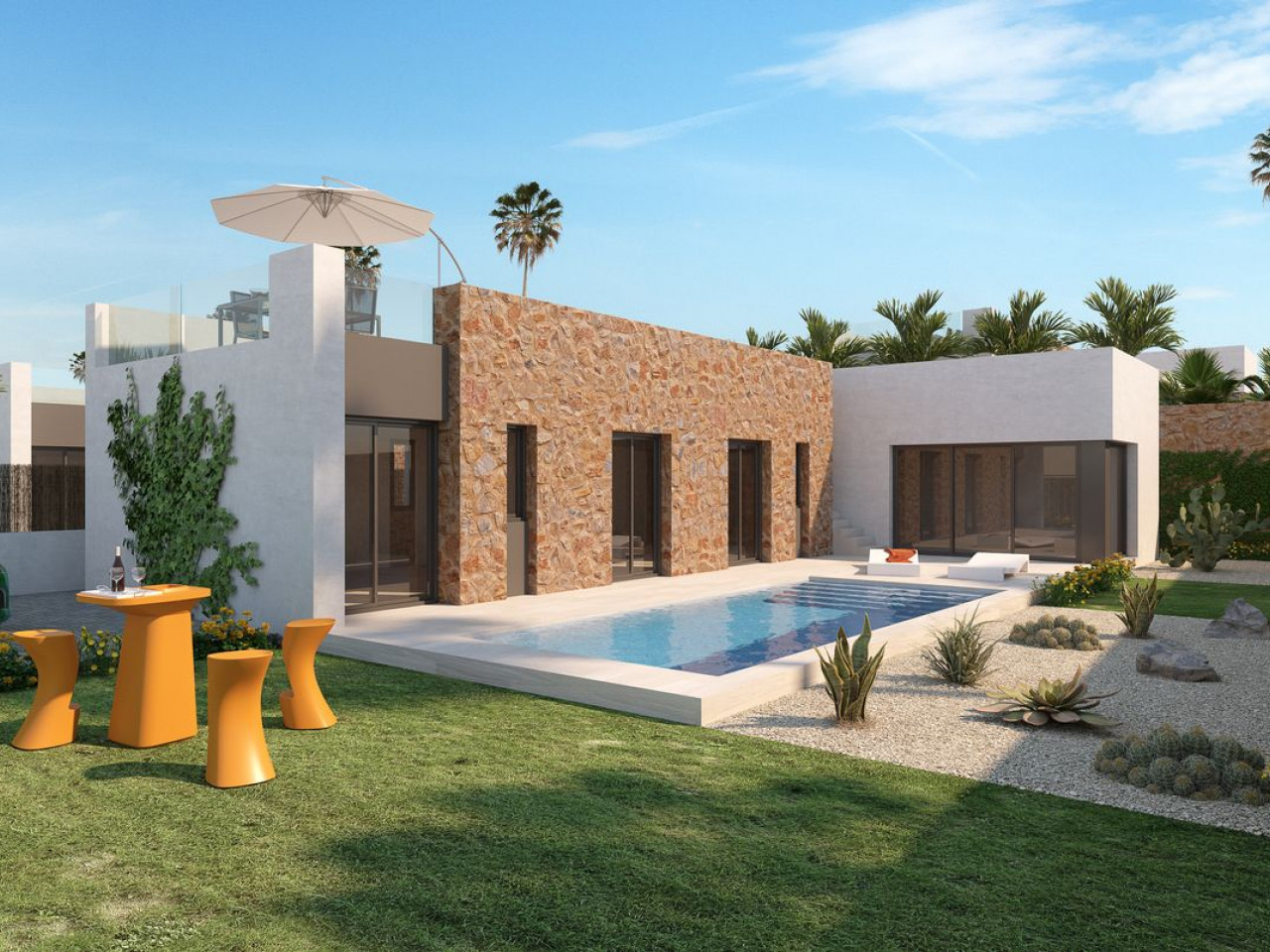 Luxurious modern villa with private pool at La Finca Golf Resort.