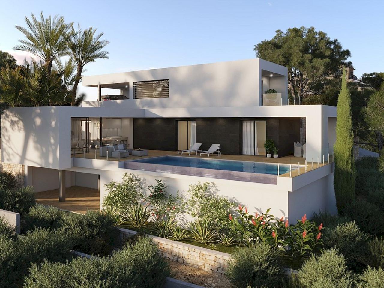 Luxurious villa with infinity pool overlooking the Mediterranean Sea