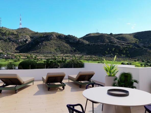 Luxury apartment with panoramic golf course views at Font del Llop.