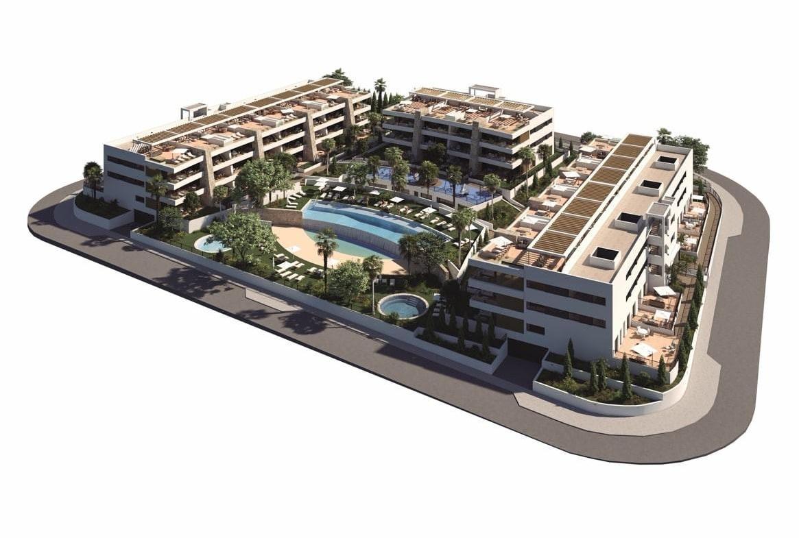 Modern JAYA flats overlooking the FONT DEL LLOP golf course in Monforte del Cid, Alicante.