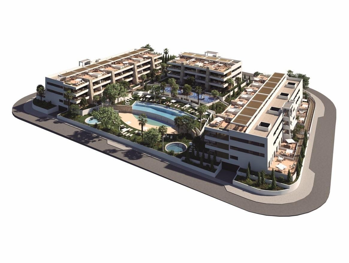 Modern JAYA flats overlooking the FONT DEL LLOP golf course in Monforte del Cid, Alicante.