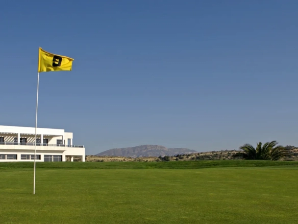 Beautiful golf course in Murcia, Spain, under sunny skies